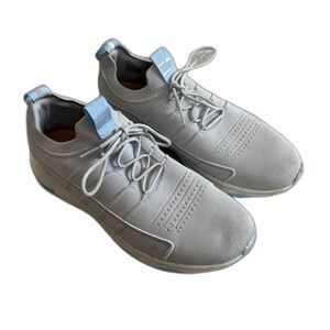 Fitflop Vitamin Shoes Womens 11 Gray Knit Sport Sneakers Mesh EU 43 Lace Up